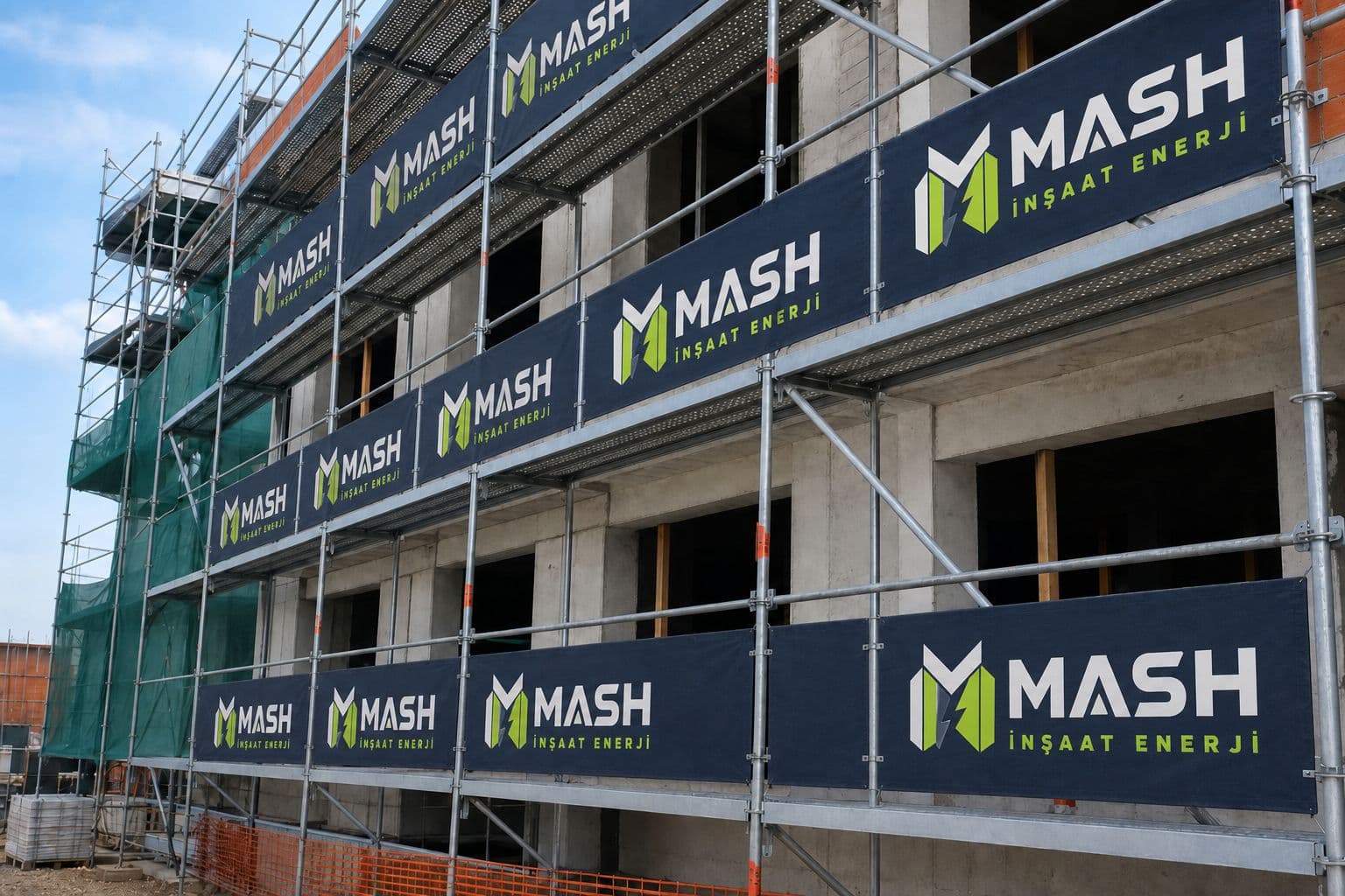 MASH İnşaat Enerji markalı güvenlikli iş iskelesi